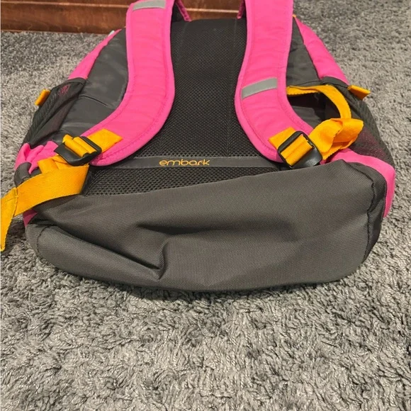 Vibrant Pink and Orange Embark Backpack - Picture 3 of 8